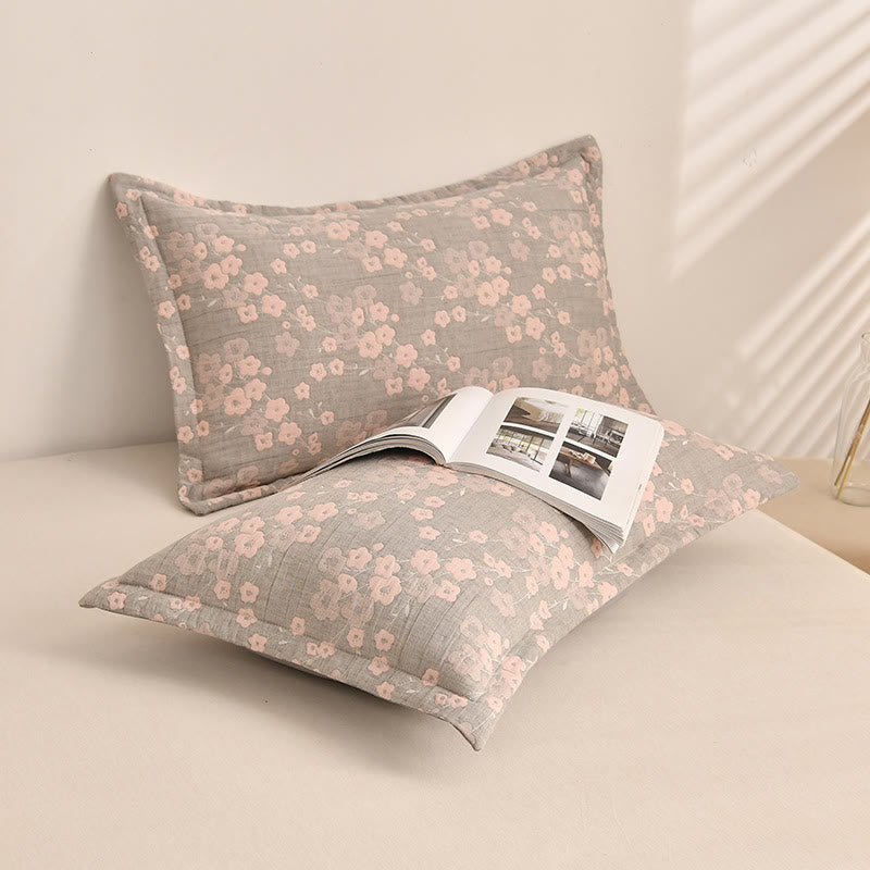 Ownkoti – Couette en gaze de coton à motif de fleurs de cerisier