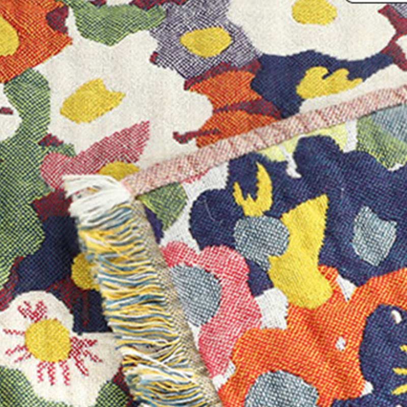 Ownkoti – Couette en coton douce et réversible avec motif floral rustique