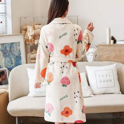 Peignoir respirant Ownkoti avec imprimé fruit et ceinture