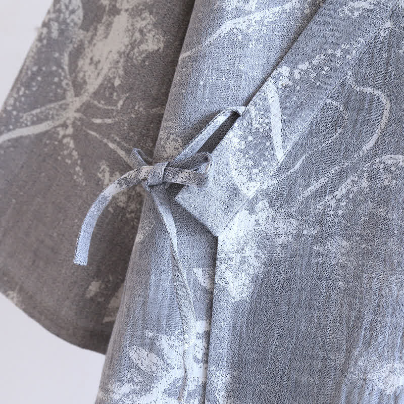 Pyjama peignoir confortable avec peinture à l'encre jacquard