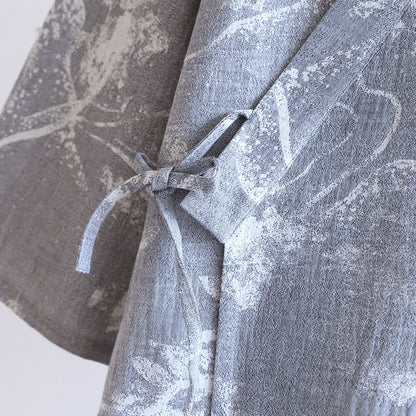 Pyjama peignoir confortable avec peinture à l'encre jacquard
