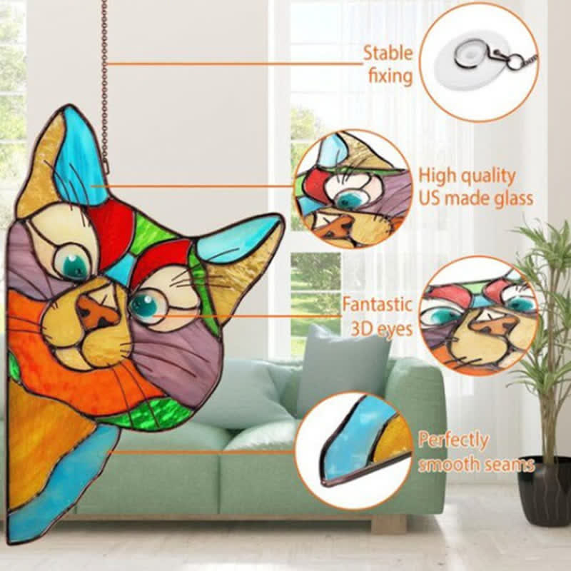 Décoration de fenêtre Ownkoti « Chat tacheté » (achetez-en un, recevez-en un gratuitement)