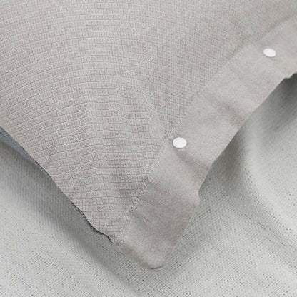 Taie d'oreiller simple en coton avec boutons de couleur pure (2 pièces)