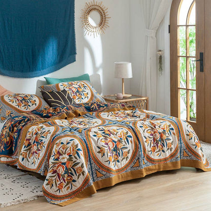 Ownkoti – Couette double face confortable en coton à motif floral