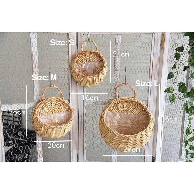 Panier à plantes tissé à la main Ownkoti avec poignée (3 pièces)