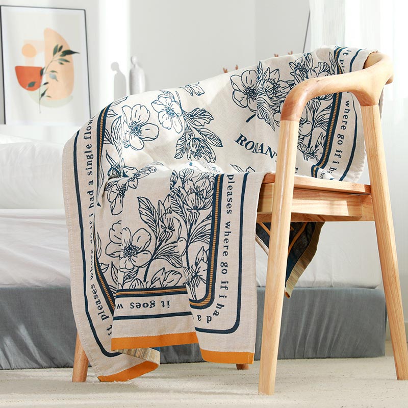 Serviette de bain réversible Ownkoti à motif floral en différentes couleurs