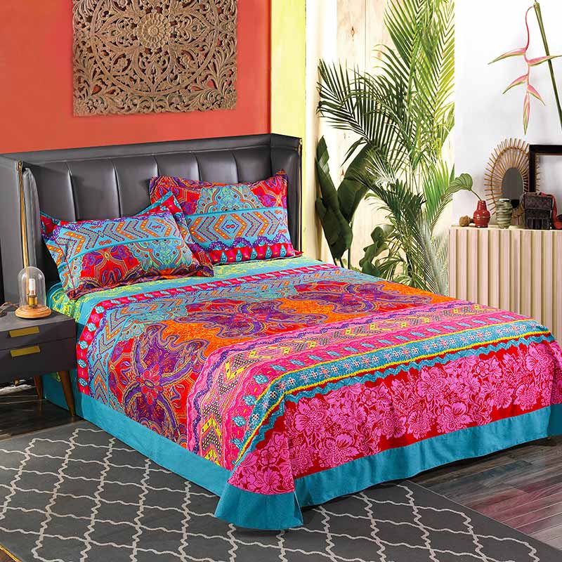 Housse de couette papillon avec taies d'oreiller