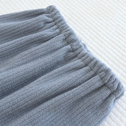 Ensemble pyjama à col en V en damier doux et moelleux