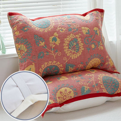Serviette oreiller à imprimé floral et corde solide (2 pièces)