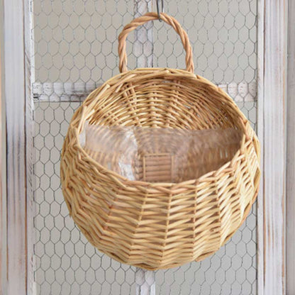 Panier à plantes tissé à la main Ownkoti avec poignée (3 pièces)