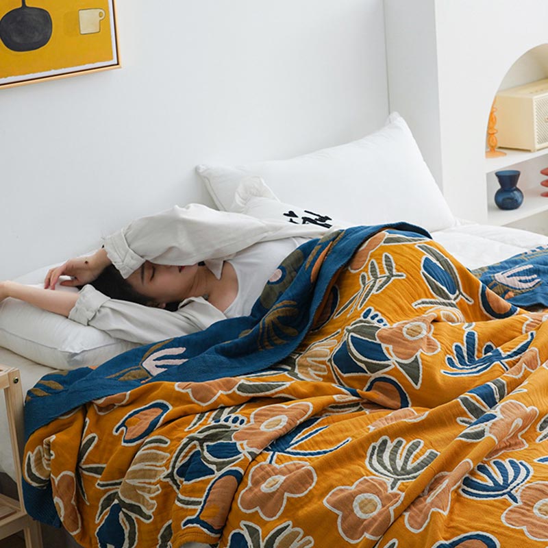 Couette double face Ownkoti à imprimé floral bohème