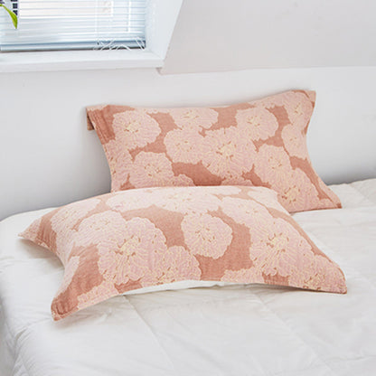 Serviette décorative en coton à imprimé floral Ownkoti (2 pièces)