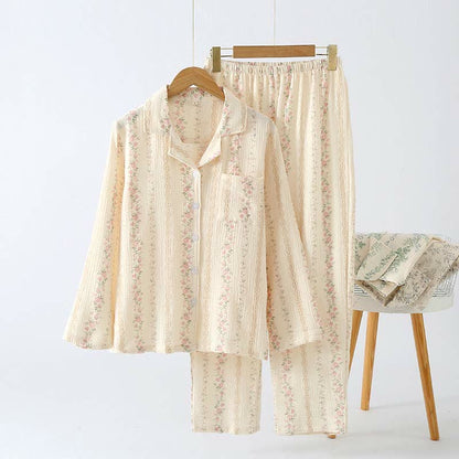 Ensemble de vêtements de détente en pur coton de style forestier