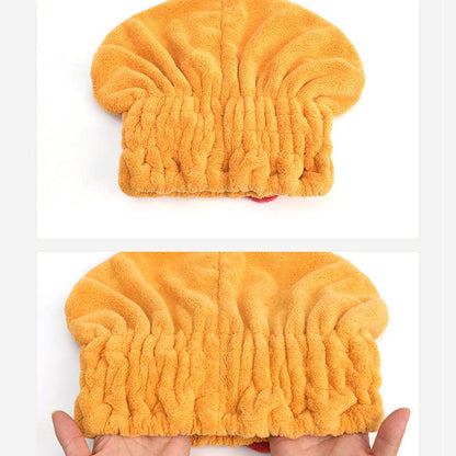 Bonnet séchant les cheveux avec nœud et élastique