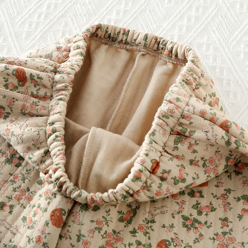 Ensemble de vêtements de détente en coton de style roseraie vintage