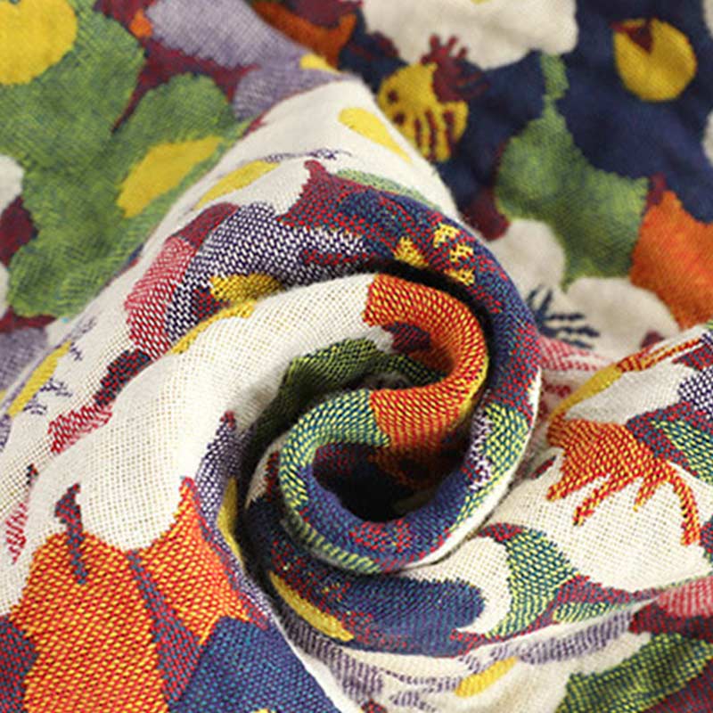 Ownkoti – Couette en coton douce et réversible avec motif floral rustique