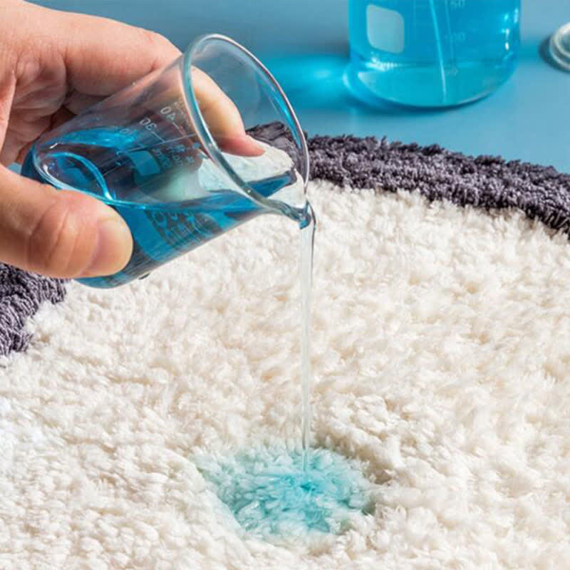 Tapis de salle de bain doux et antidérapant Ownkoti avec motif de feuilles