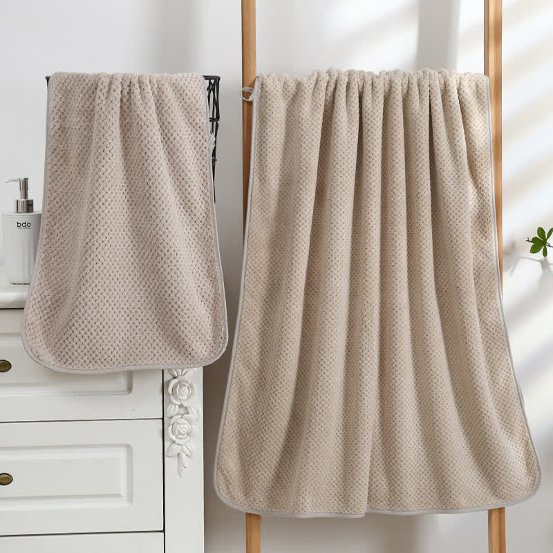 Serviette de bain unie, douce et respirante