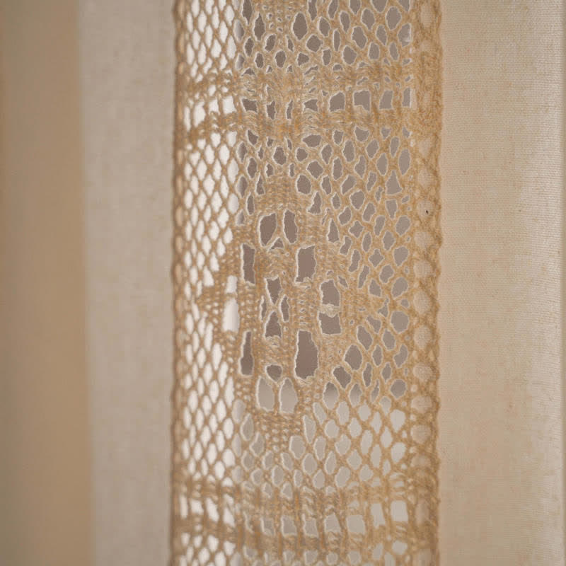 Rideau filtrant la lumière ajouré beige Ownkoti