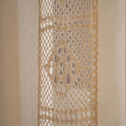 Rideau filtrant la lumière ajouré beige Ownkoti