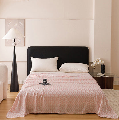 Couette en fibre de bambou à motif losange multicolore Ownkoti - Rose - Reine - image 0