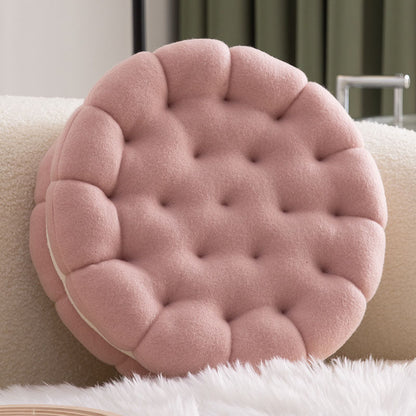 Coussin de siège mignon en forme de biscuit en forme de cercle