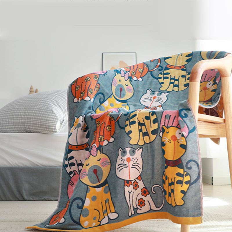 Serviette de bain pour chat Ownkoti en coton, couverture pour bébé