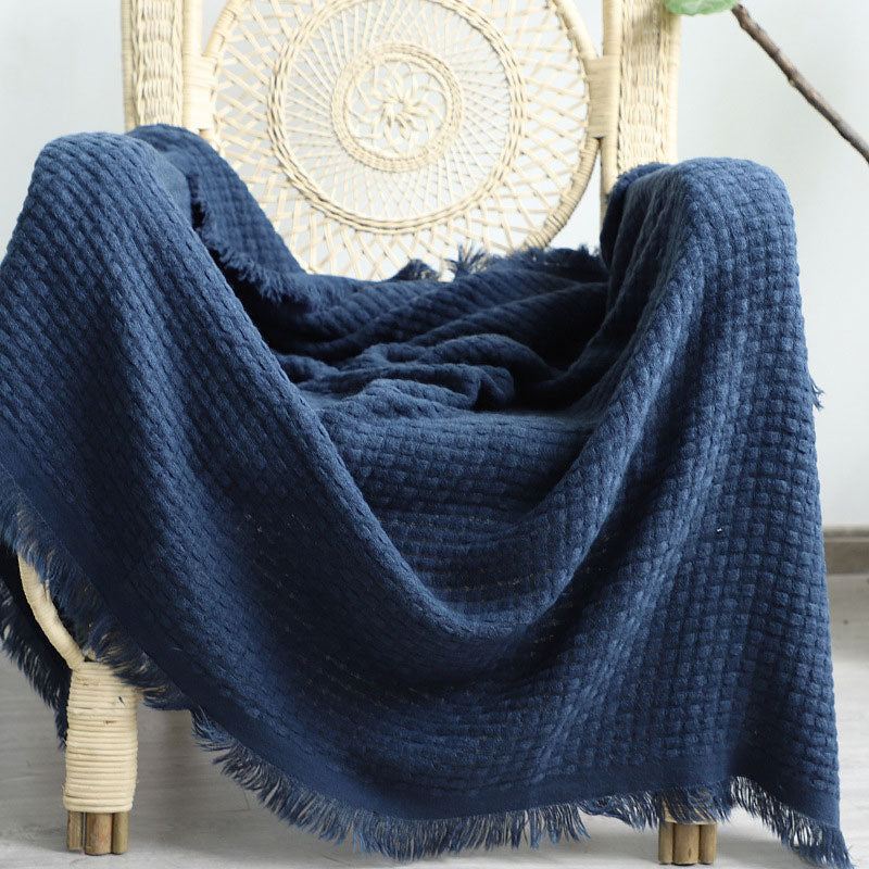 Ownkoti Home Decor – Couverture confortable de couleur unie