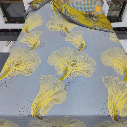 Couverture réversible en coton avec imprimé Zantedeschia Aethiopica