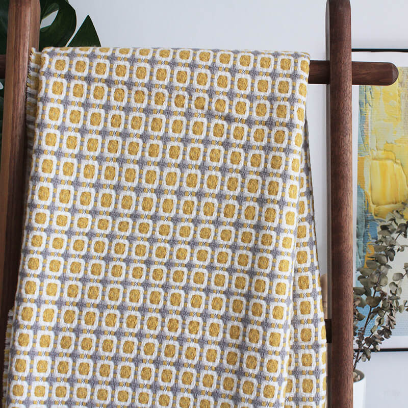 Couverture de canapé tricotée Ownkoti avec pompons