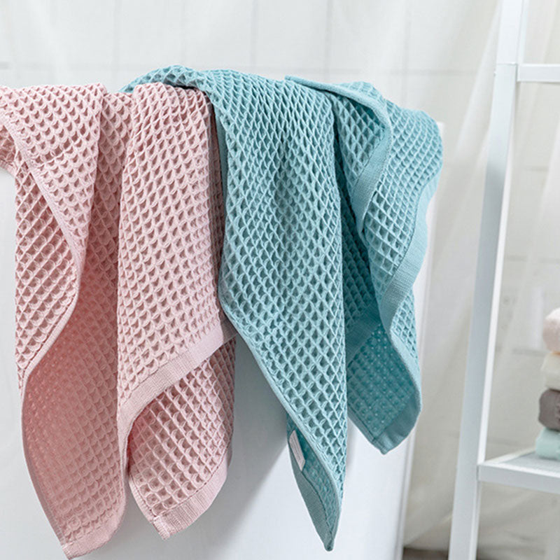 Serviette de bain en coton gaufré respirant Ownkoti