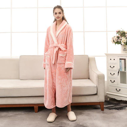 Pyjama en polaire épaisse, peignoir confortable