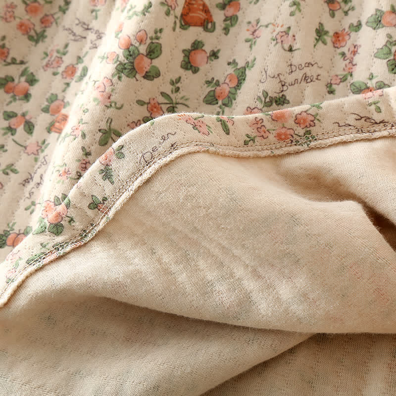 Ensemble de vêtements de détente en coton de style roseraie vintage