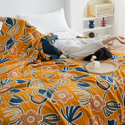 Couette double face Ownkoti à imprimé floral bohème