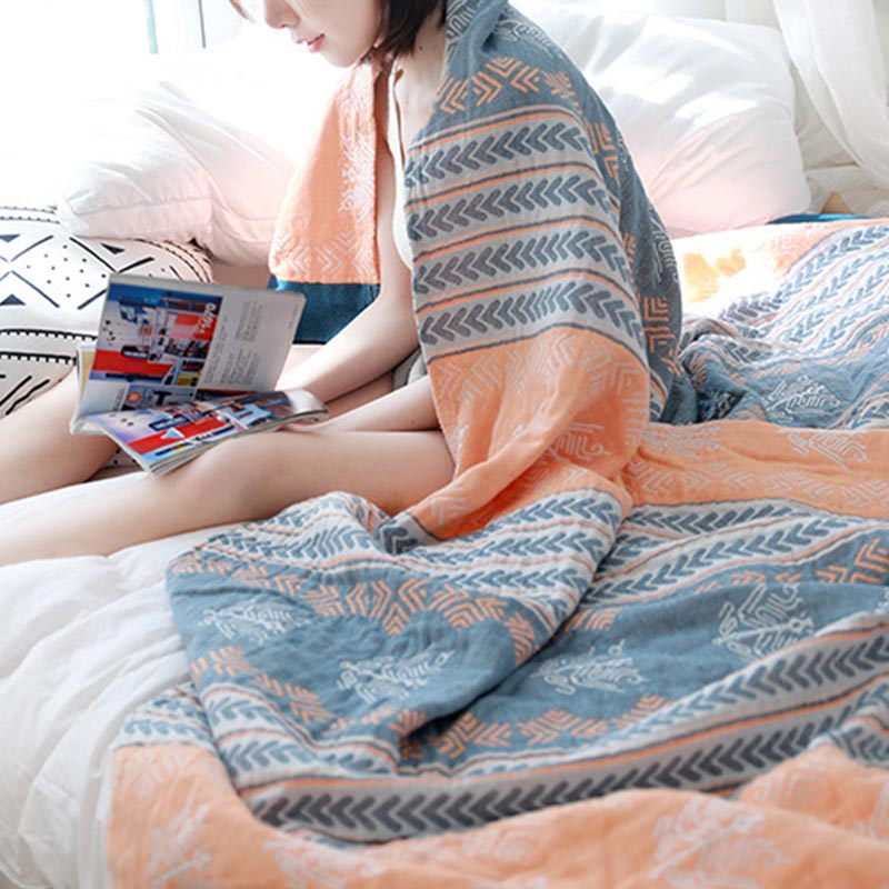 Couette réversible Ownkoti en coton avec structure en épi de blé