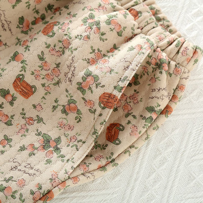 Ensemble de vêtements de détente en coton de style roseraie vintage