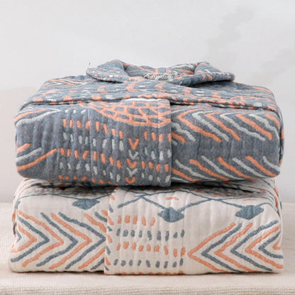 Peignoir de bain à col en V en coton rayé Ownkoti, vêtement de nuit
