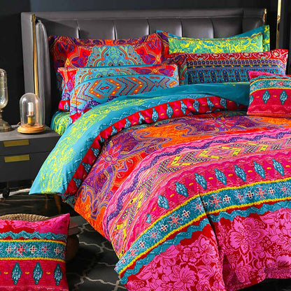 Housse de couette papillon avec taies d'oreiller