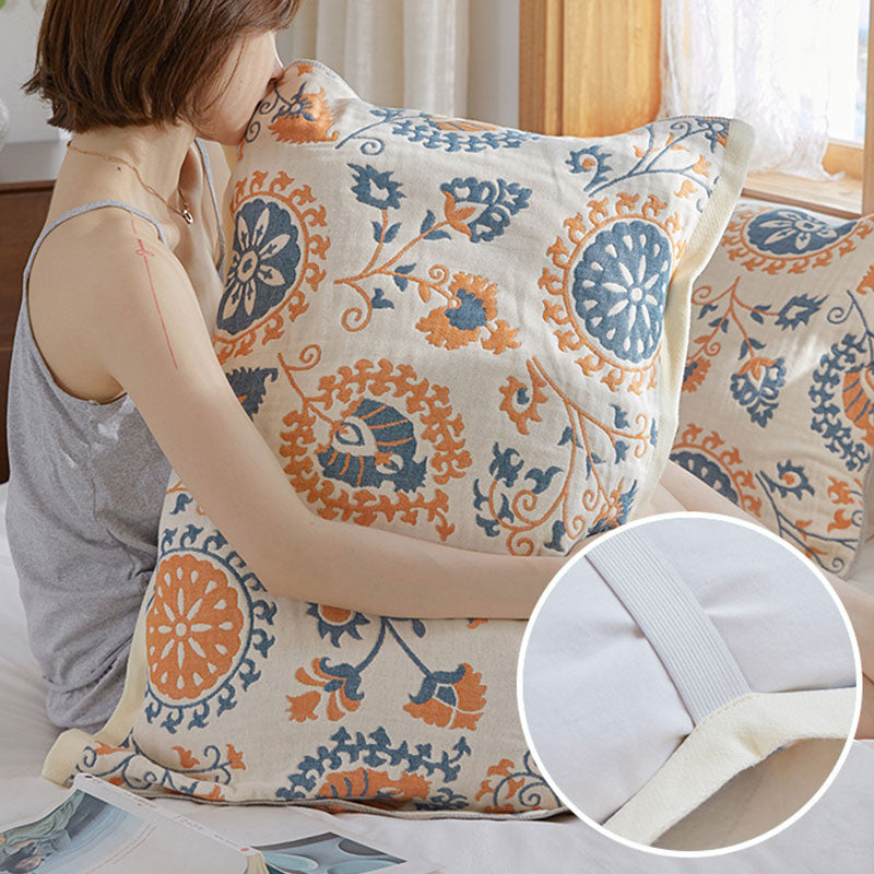 Serviette oreiller à imprimé floral et corde solide (2 pièces)