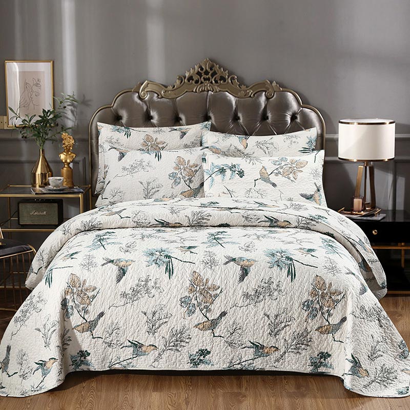 Couette en coton avec taie d'oreiller « Oiseau joyeux »