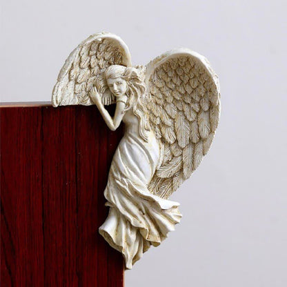 Sculpture de cadre de porte Ownkoti avec ailes d'ange
