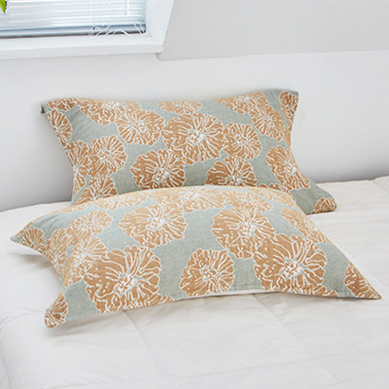 Serviette décorative en coton à imprimé floral Ownkoti (2 pièces)