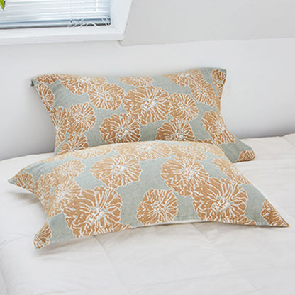 Serviette décorative en coton à imprimé floral Ownkoti (2 pièces)