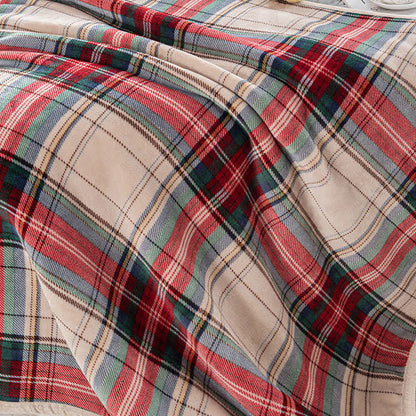 Couverture épaisse classique Ownkoti avec motif à carreaux de Noël