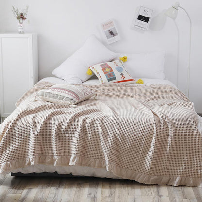 Couverture de canapé en tissage gaufré Ownkoti, couette confortable