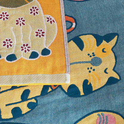 Serviette de bain pour chat Ownkoti en coton, couverture pour bébé