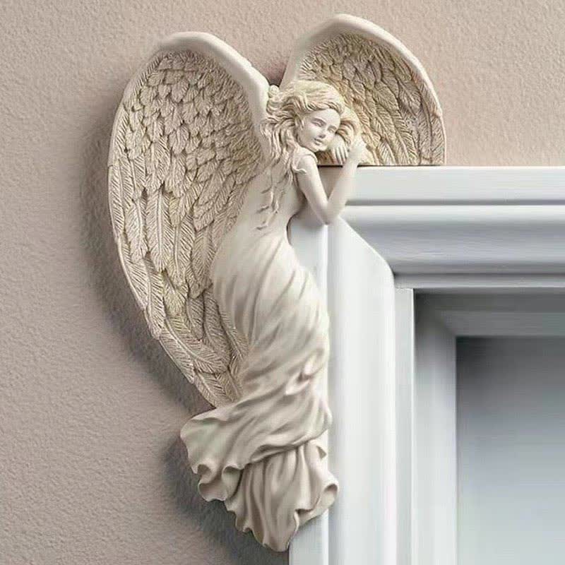 Sculpture de cadre de porte Ownkoti avec ailes d'ange
