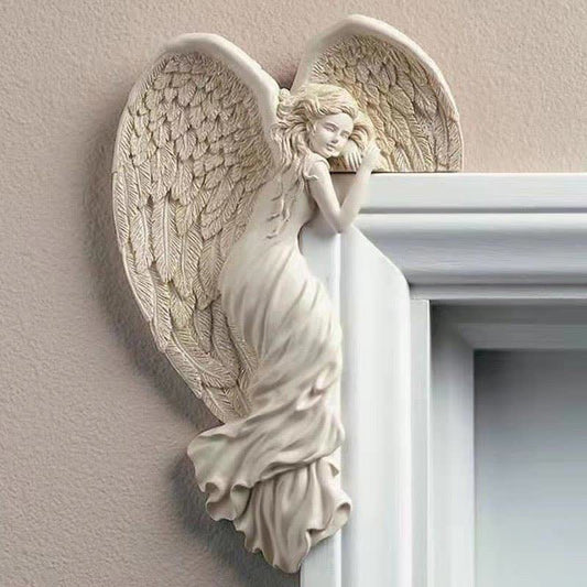 Sculpture de cadre de porte Ownkoti avec ailes d'ange