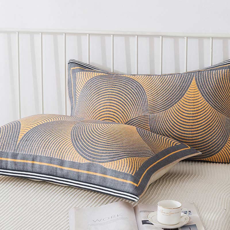 Serviette-oreiller respirante Ownkoti à rayures circulaires (lot de 2)