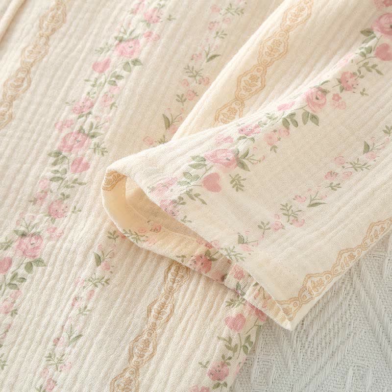 Ensemble de vêtements de détente en pur coton de style forestier
